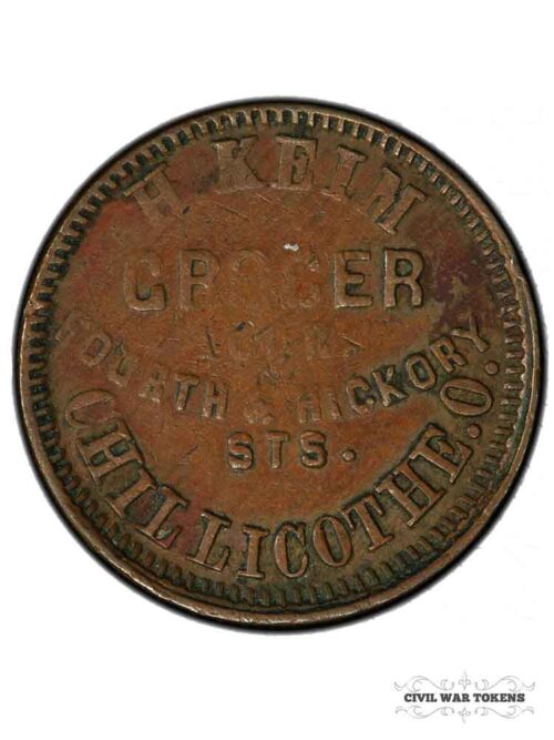 1864 H. Keim Grocer Token