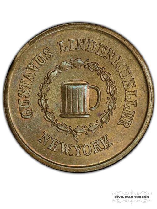 1863 Gustavus Lindenmueller Token