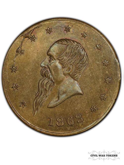 1863 Gustavus Lindenmueller Token